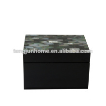 CBM-BPSBS Caja de almacenaje negra de la madreperla con la pintura negra pequeña